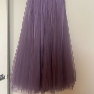 Chicwish Lavender Tulle Midi Skirt